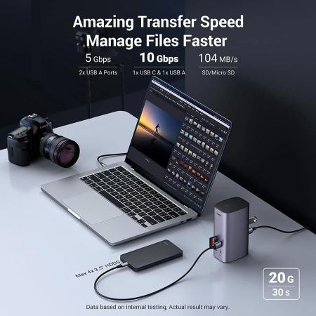 USB-хабы и док-станции Ugreen USB C Triple Display Docking Station 12-in-1 90325 [90325]