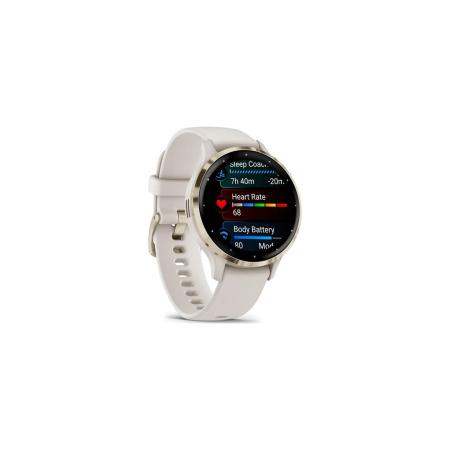 Умные часы и браслеты Garmin Venu 3S (слоновая кость, с силиконовым ремешком) [010-02785-04]