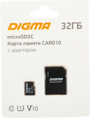 Карты памяти Digma MicroSDXC Class 10 Card10 DGFCA032A01 [DGFCA032A01]