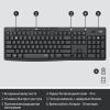 Наборы периферии Logitech MK295 Silent Wireless Combo 920-009807 (графитовый) [920-009807]