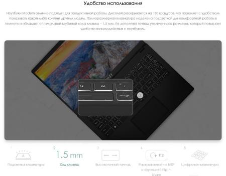Ноутбуки MSI Modern 15 B13M-659XBY [B13M-659XBY, 9S7-15H114-659]