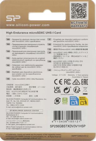 Карты памяти Silicon-Power Golden Series High Endurance microSDXC SP256GBSTXDV3V1HSP 256GB (с адаптером) [SP256GBSTXDV3V1HSP]