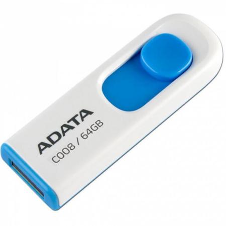 USB Flash ADATA C008 White+Blue 64 Гб (AC008-64G-RWE)