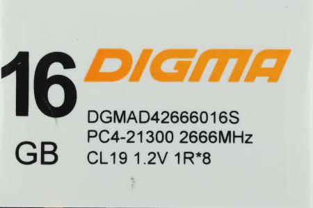 Оперативная память Digma 16ГБ DDR4 3200 МГц DGMAD43200016S [DGMAD43200016S, 1784392]
