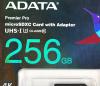 Карты памяти ADATA Premier Pro AUSDX256GUI3V30SA2-RA1 microSDXC 256GB (с адаптером) [AUSDX256GUI3V30SA2-RA1]