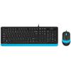Наборы периферии A4Tech Fstyler F1010 (черный/синий)