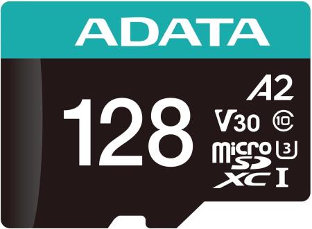 Карты памяти ADATA Premier Pro AUSDX128GUI3V30SA2-RA1 microSDXC 128GB (с адаптером) [AUSDX128GUI3V30SA2-RA1]