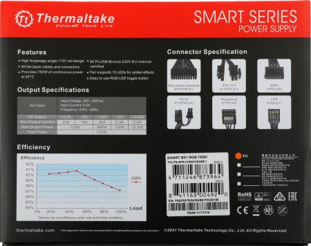 Блоки питания Thermaltake Smart BX1 RGB 750W SP-750AH2NKB-2 [PS-SPR-0750NHSABE-1]