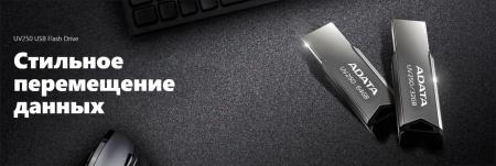 USB Flash ADATA UV250 64GB (серебристый) [AUV250-64G-RBK]