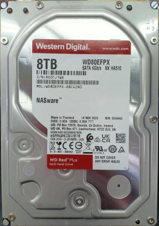 Жесткие диски WD Red Plus 8TB WD80EFPX [WD80EFPX]
