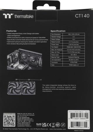 Системы охлаждения Thermaltake CT140 2-Fan Pack CL-F148-PL14BL-A [CL-F148-PL14BL-A]