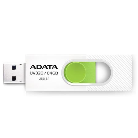 USB Flash ADATA UV320 64GB (белый/зеленый) [AUV320-64G-RWHGN]