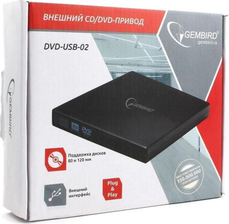 Оптические приводы Gembird DVD-USB-02 Оптические приводы Gembird DVD-USB-02