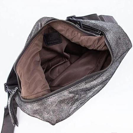 Женские и мужские сумки Poshete 857-6356-W009-DSV (серебристый) [857-6356-W009-DSV]