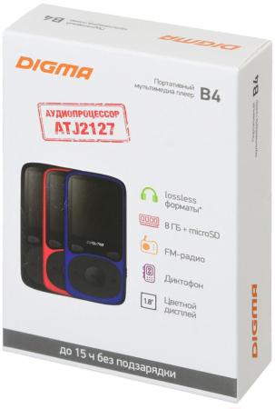 Плееры Digma B4 8GB (черный) [1132585, B4BK]