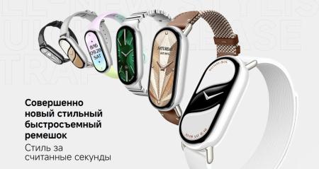 Умные часы и браслеты Xiaomi Smart Band 10 M2459B1 (белая керамика, с белым силиконовым ремешком, международная версия) [BHR07Y5GL]