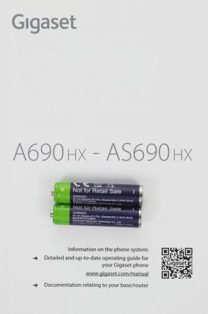Радиотелефоны DECT Gigaset AS690HX (черный)