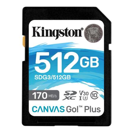 Карты памяти Kingston Canvas Go! Plus SDXC 512GB [SDG3/512GB]