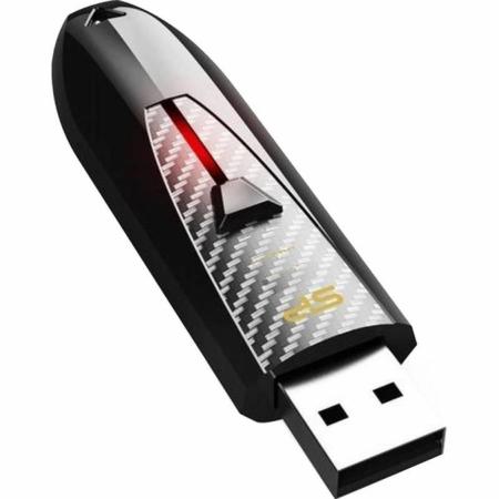USB Flash Silicon-Power Blaze B25 64GB (черный) [SP064GBUF3B25V1K, 4712702657777]