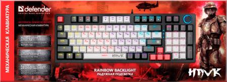 Клавиатуры Defender Hawk GK-418 (черный, Outemu Red) [45418]