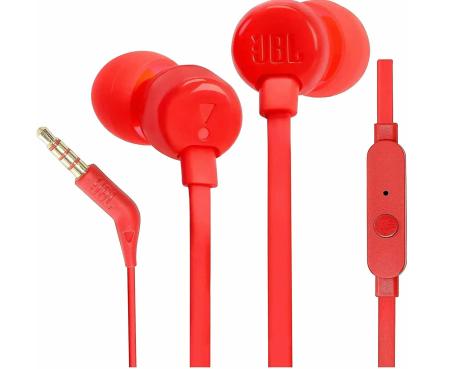 Наушники и гарнитуры JBL Tune 110 (красный) [JBLT110RED]