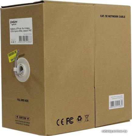 Кабели, адаптеры, разветвители ExeGate Special UTP4-C5e-CCA-S26-IN-PVC-GY-305 EX261518RUS [EX261518RUS]