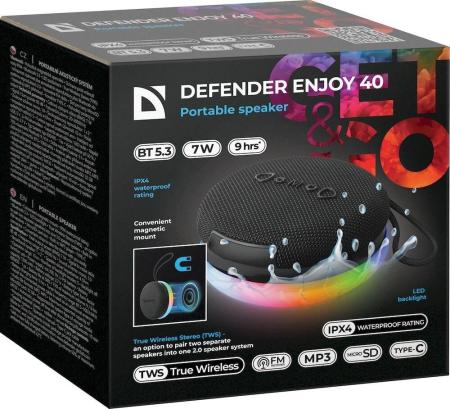 Беспроводные и портативные колонки Defender Enjoy 40 [65141, 4745091890319]