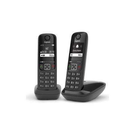 Радиотелефоны DECT Gigaset AS690 DUO (черный)