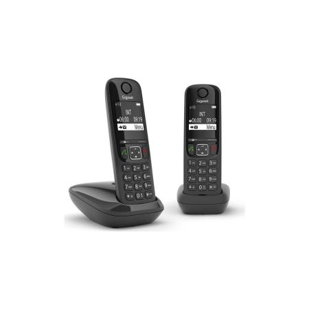 Радиотелефоны DECT Gigaset AS690 DUO (черный)