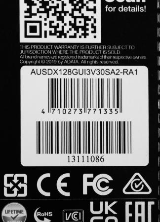 Карты памяти ADATA Premier Pro AUSDX128GUI3V30SA2-RA1 microSDXC 128GB (с адаптером) [AUSDX128GUI3V30SA2-RA1]