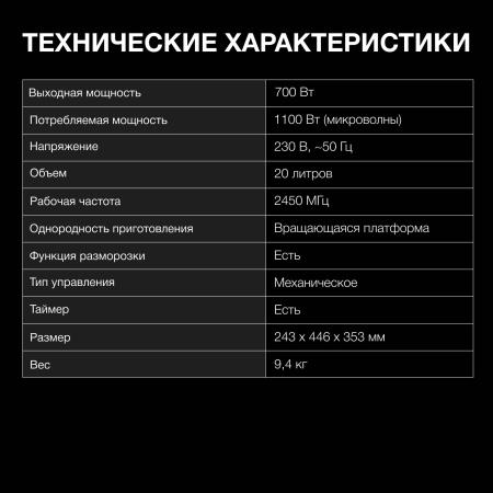 Микроволновые печи Hyundai HYM-M2049