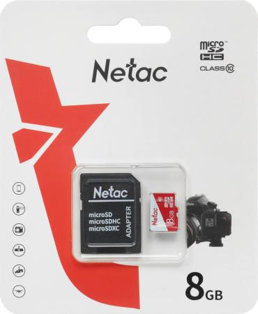 Карты памяти Netac microSDXC NT02P500ECO-008G-R [NT02P500ECO-008G-R]