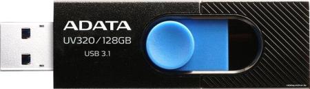 USB Flash ADATA UV320 128GB (черный/голубой) [AUV320-128G-RBKBL]