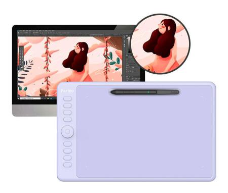 Графические планшеты Parblo Intangbo M (сиреневый)