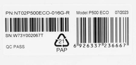 Карты памяти Netac microSDXC NT02P500ECO-016G-R [NT02P500ECO-016G-R]