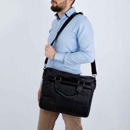 Женские и мужские сумки Poshete 253-6654-25 (черный) [253-6654-25-BLK]