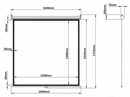 Проекционные экраны BRAUBERG Wall 1:1 (150x150) 236725 [236725]