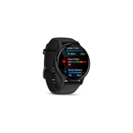 Умные часы и браслеты Garmin Venu 3 (черный, с силиконовым ремешком) [010-02784-01]