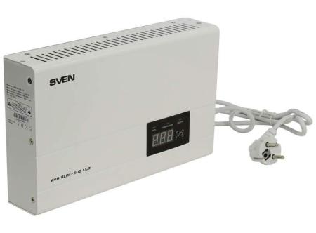 Стабилизаторы, сетевые фильтры, удлинители SVEN AVR SLIM-500 LCD [SV-012809]