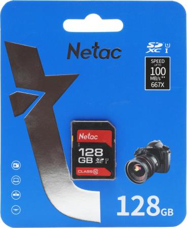 Карты памяти Netac SDXC 128GB U1/C10 Netac P600 [NT02P600STN-128G-R]