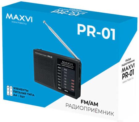 Радиоприемники Maxvi PR-01 (серый) [4620039115986]
