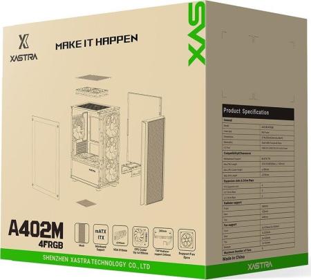Корпуса XASTRA A402M 4FRGB (черный) [A402M-4FC12F-BK]