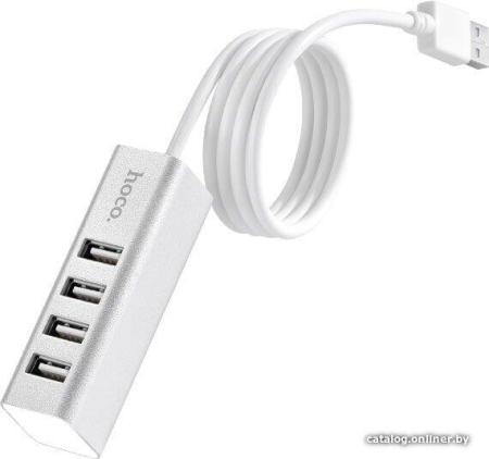 USB-хабы и док-станции Hoco HB1 (серебристый)