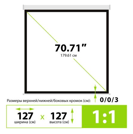 Проекционные экраны CACTUS Wallscreen CS-PSW-127X127 [CS-PSW-127X127]