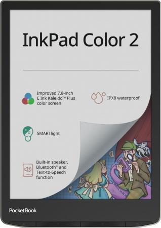 Электронные книги PocketBook 743K3 InkPad Color 3 (черный/серебристый) [PB743K3-1-CIS, PB743K3-1-WW]