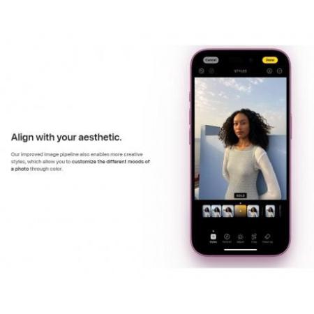 Мобильные телефоны Apple iPhone 16 128GB (черный) [MYE73HN/A]