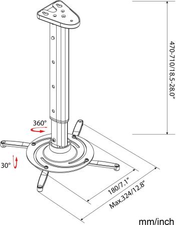 Кронштейны CACTUS CS-VM-PR05L-BK
