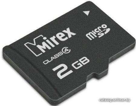 Карты памяти Mirex microSD (Class 4) 2GB (13612-MCROSD02) [13612-MCROSD02]