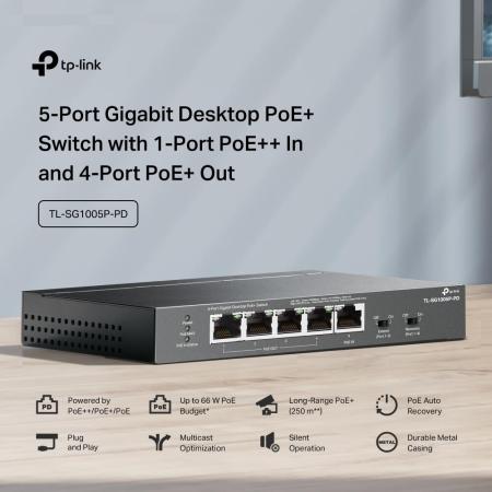 Коммутаторы TP-Link TL-SG1005P-PD М1 [TL-SG1005P-PD]
