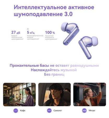 Наушники и гарнитуры Huawei FreeBuds 6i (сиреневый, международная версия) [55037547]